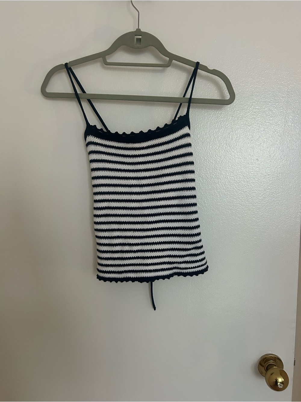 Abercrombie & Fitch Black and White Striped Knit Cami